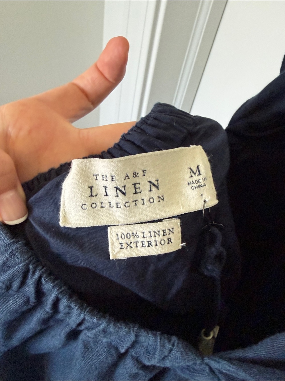 Abercrombie & Fitch Navy Maxi Sundress with Wide Straps NAVY - Picture 3 of 3